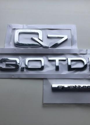 Шильдик на багажник напис на багажник Ауді, Audi Q7 3.0TDI qua...