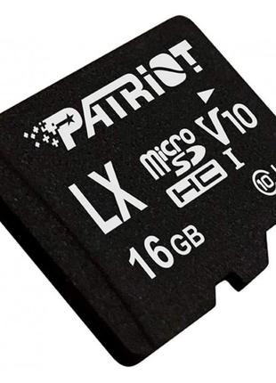Карта памяти Patriot 16GB (UHS-1) Series LX 10 Class без адапт...