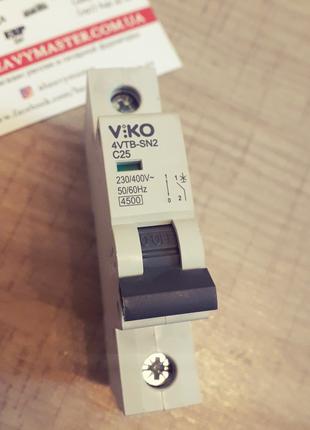 Автоматический выключатель Viko в щитовую AC 25а 1P вико