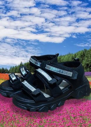 Суперские черные кроссовки - босоножки. в.нико. размер 35.