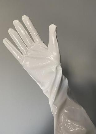 Довгі рукавички білі