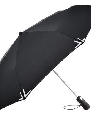Зонт-мини Fare 5471 черный автомат с фонариком