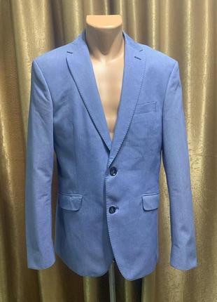 Трендовый мужской пиджак Zara man голубой размер m