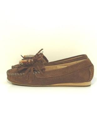 Женские коричневые замшевые туфли-макосины sioux р.37