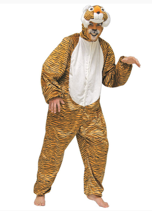 Тигр мужской карнавальный костюм комбинезон германия размер 50-52