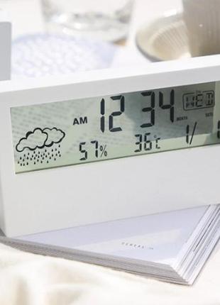 Электронный будильник с жк-дисплеем важность температура дата