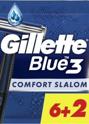 Бритва Gillette Blue 3 Comfort Slalom 8 шт. (8006540808764)