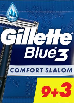 Бритва Gillette Blue 3 Comfort Slalom 12 шт. (8006540808771)