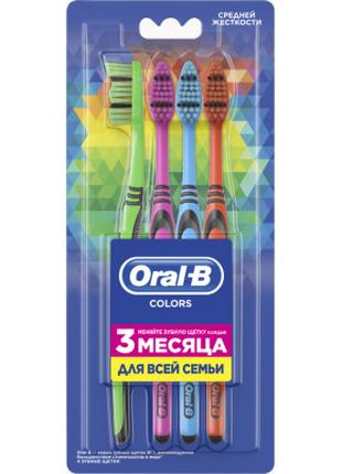 Зубная щетка Oral-B Color Collection Средней жесткости 4 шт. (...