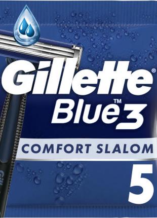 Бритва Gillette Blue 3 Comfort Slalom 5 шт. (8006540808689)