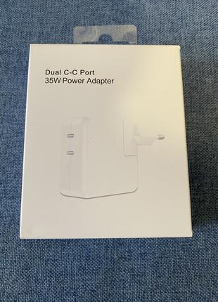 Зарядний пристрій Apple 35W USB-С+С Dual Power Adapter Білий ш...
