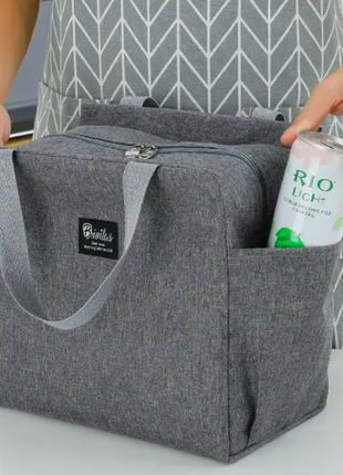 Термосумка сумка холодильник Brivilas с боковыми карманами 6 л св
