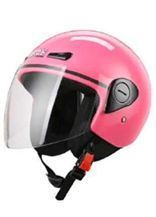 Шолом мотоциклетний відкритий MD-OP01 VIRTUE (рожевий, size M)