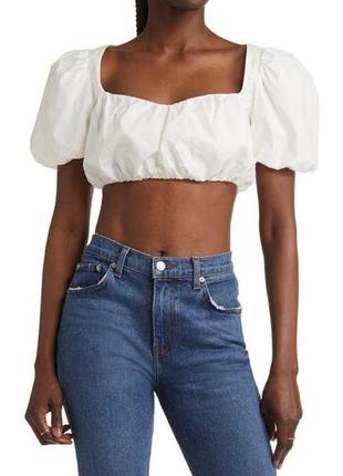 Топ &amp; other stories puff sleeve crop top / 34