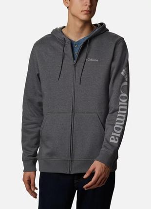 Мужской худи columbia sportswear logo full zip fleece hoodie