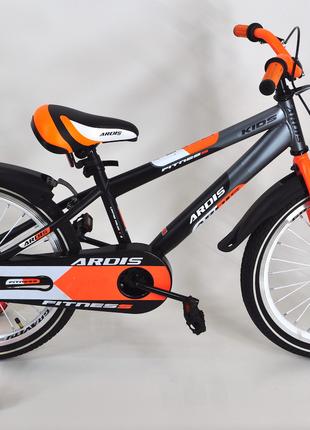 Детский велосипед Ardis Fitness 20" черно-оранжевый с боковыми...