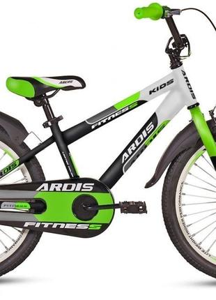 Детский велосипед Ardis Fitness 20" бело-зеленый с боковыми ко...