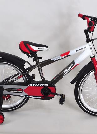 Детский велосипед Ardis Fitness 20" черно-бело-розовый с боков...
