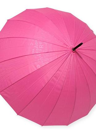 Женский зонтик трость на 16 спиц с теснёным узором