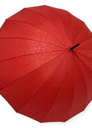 Женский зонтик трость на 16 спиц с теснёным узором