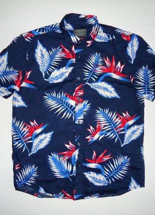 Рубашка  гавайская primark reg fit cotton гавайка 2022г (m)