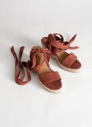 Эспадрильи &amp; other stories suede lace up espadrille wedges...