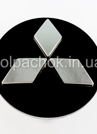 Колпачок на диски Mitsubishi черные/хром лого 4252A060 (60мм)