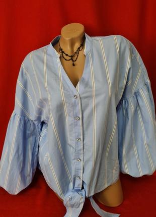 Стильная рубашка блуза с объемными рукавами от f&amp;f