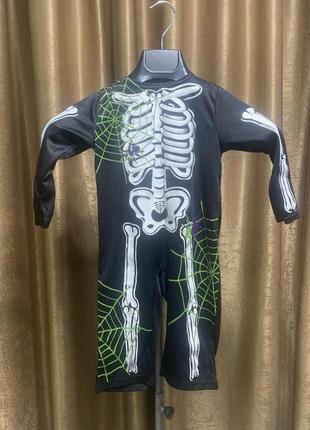 Кигуруми/ карнавальний костюм скелета, хеллоуїн 1,52 роки