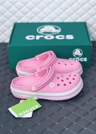 Crocs bayaband clog pink кроксы женские летние розовые крокс