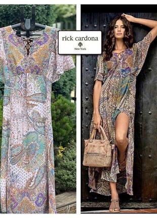 Rick cardona new york стильное оригинальное платье макси