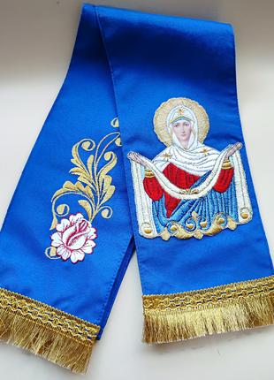 Закладка в Евангелие с вышивкой габардин "Покрова"