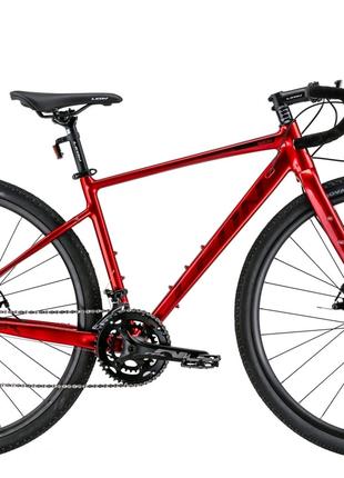 Велосипед уцененный 28" Leon GR-90 DD 2022 (красный с черным)