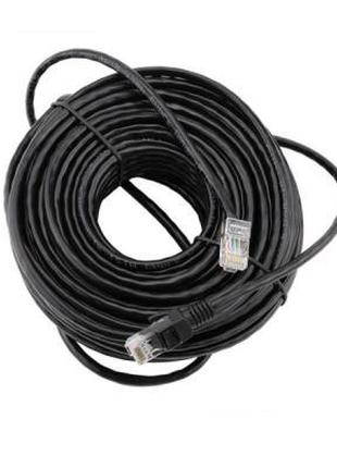 Патч-корд 30м, RJ-45, Cat.5e, CCA, биметалл, черный Ritar (PCR...