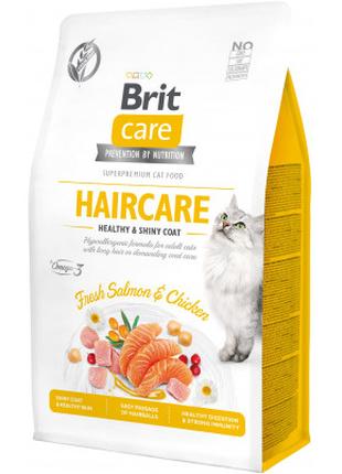 Сухой корм для кошек Brit Care Cat GF Haircare Healthy and Shi...