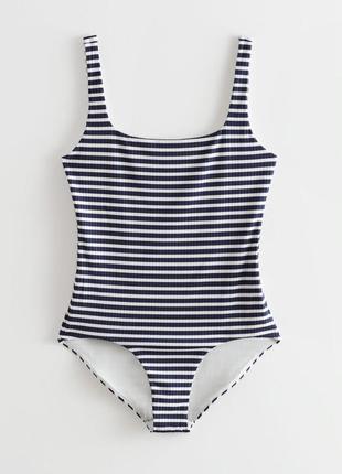 Купальник &amp; other stories striped jacquard swimsuit / 40