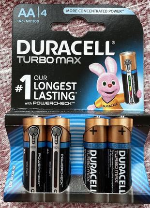 Duracell Turbo Max AA батарейки дюрасель оригинал original аа ...