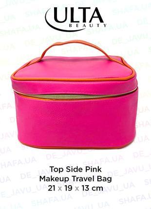 Містка дорожня сумка для косметики ultra top side pink makeup ...