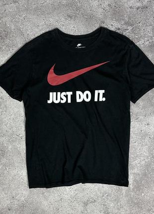 Nike just do it футболка найк базова чорна