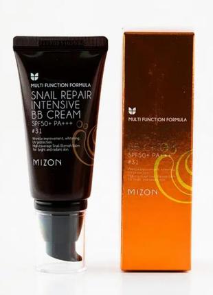 Бб крем mizon snail repair intensive bb spf50+/pa+++ 50 мл