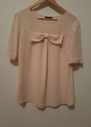 Блузка персикового кольору з коротким рукавом fsf