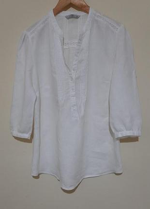 Туника, блуза белого цвета, летняя.