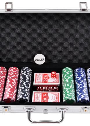Покерный набор в алюминиевом кейсе на 300 фишек