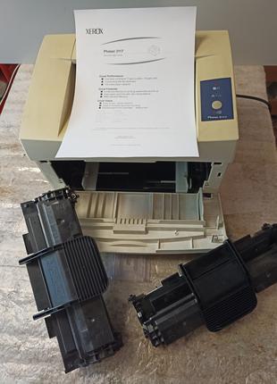 Продается принтер XEROX 3117 + 2 картриджа в комплекте, БУ
