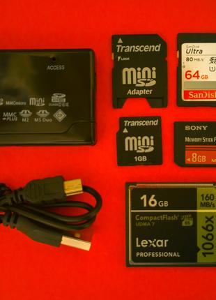 Картридер M2 XD SD MMC Sony MS Duo CompactFlash microSD Кардридер