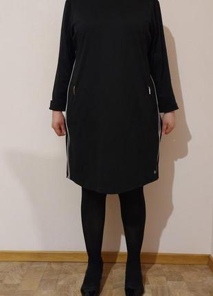 Удобное черное платье 56-58 размера