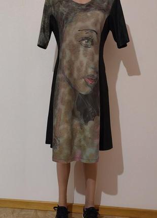 Платье картина с оригинальным дизайном 46-48 размера