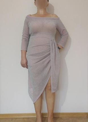 Праздничное платье с блестками 50-52 размера