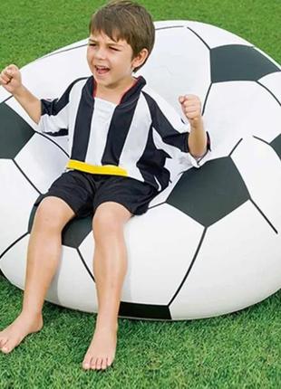 Детское надувное кресло футбольный мяч intex