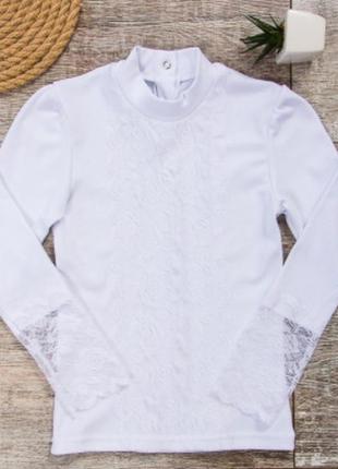 Блуза для девочки кружево размер 134-140